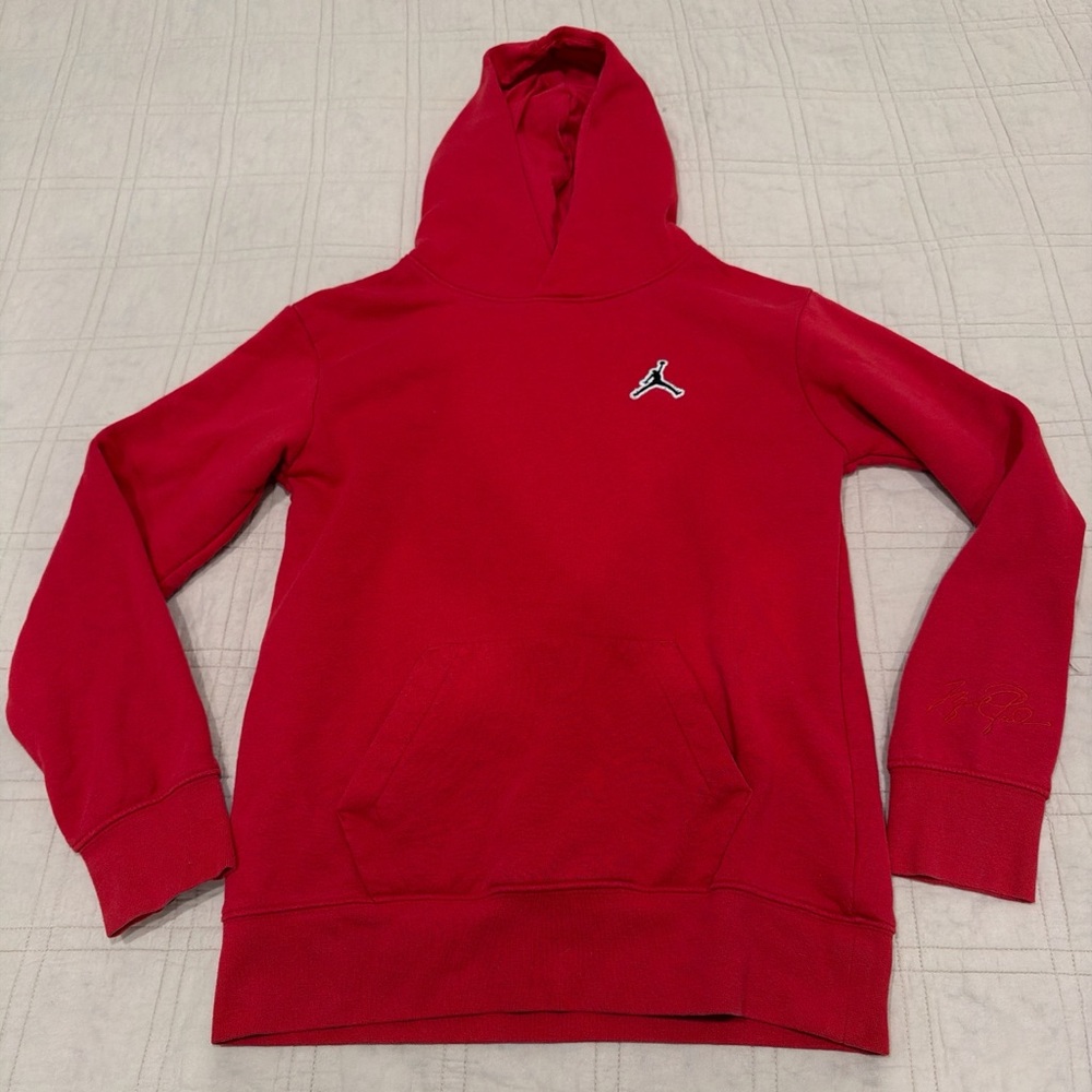 Jordan Red Pullover Hoodie with Jumpman Tag
